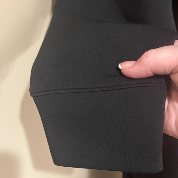 Spanx Air Essentials Black Wide Leg, Zipfront Jumpsuit, XL Petite - Picture 2 of 11